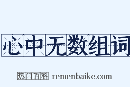 心中无数组词是什么意思的图片